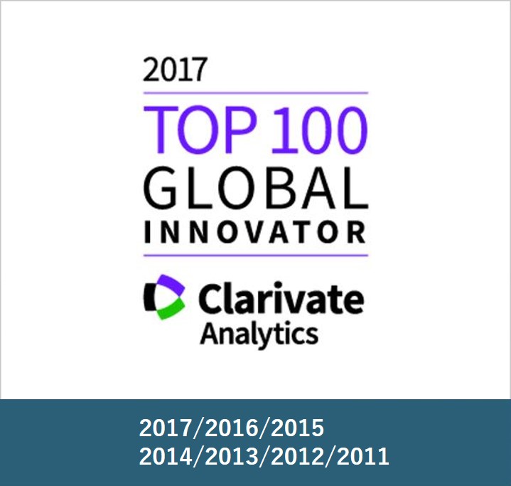 Awarded the ”Top 100 Global Innovators” for seven years in a row